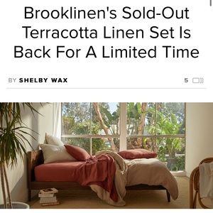 Brooklinen Linen Sheet Set Queen Terra Cotta
